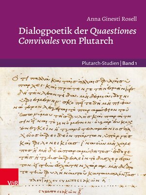 cover image of Dialogpoetik der Quaestiones Convivales von Plutarch
